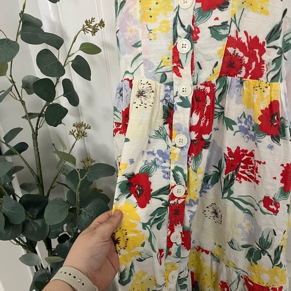 Urban Outfitters Colorful Floral Midi Dress - Picture 5 of 10